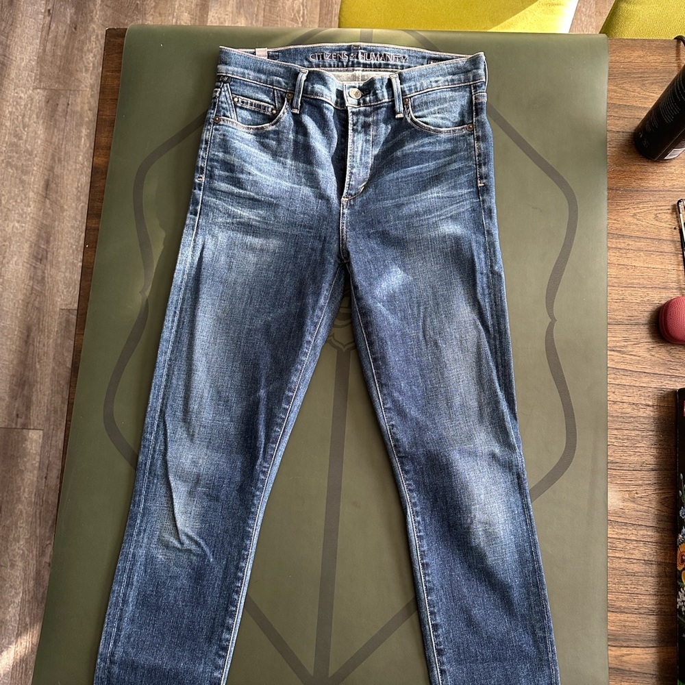 Citizens Of Humanity Dark Blue Rocket High Rise Skinny Jeans